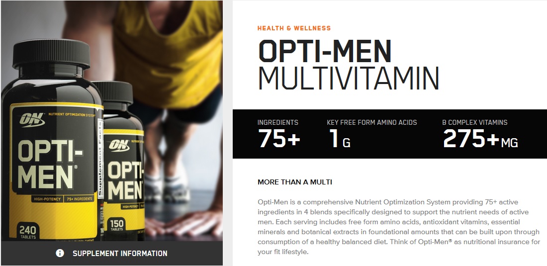 Opti-Men 90 e 150 cápsulas - Optimum Nutrition - Promoção |BodySaver ...